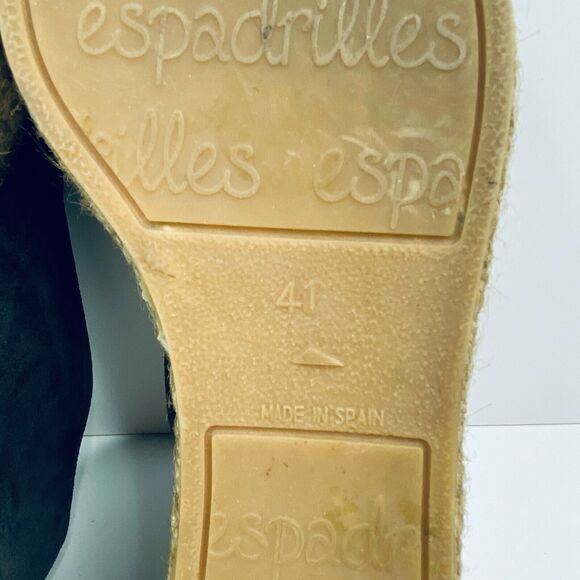 Eric Michael Womens Size 41 US 10-11 Serena Platform Espadrilles Gray Suede Zip - Picture 8 of 9